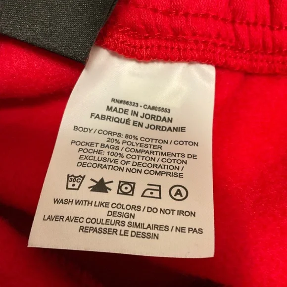 Air Jordan Fleece Red Shorts - Picture 3 of 3
